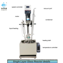CE Certificated lab single layer glass reactor